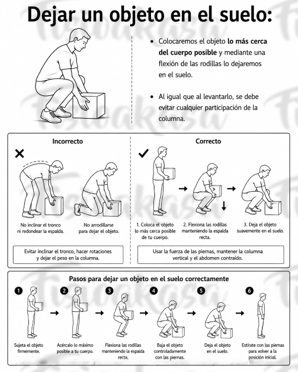 dejar objeto suelo